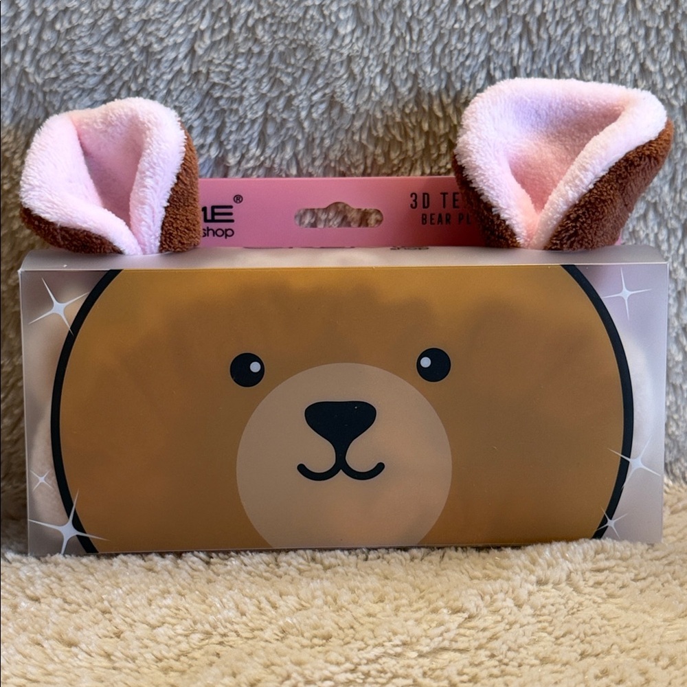 The Crème Shop 3D Teddy Bear Plush Spa Headband